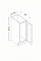 FULL HEIGHT BASE CABINET - SHAKER CARAMELO